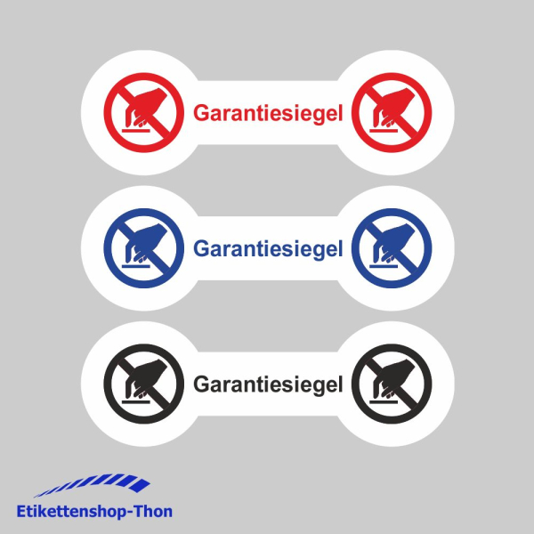 SECURITY WHITE PE - Sicherheitsetiketten "Garantiesiegel mit Logo" auf Rolle - 60 x 20 mm - 1000 Stück